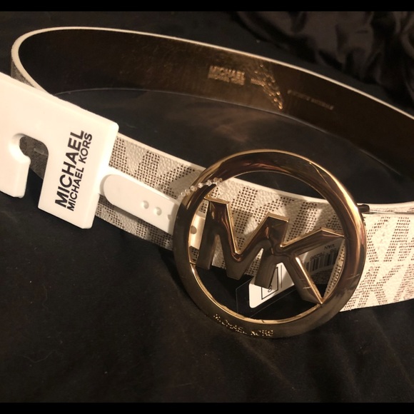 michael kors white belt